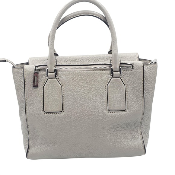 Michael Michael Kors Junie Satchel Bag Womens Medium Gray Leather Handle Purse - Picture 3 of 13